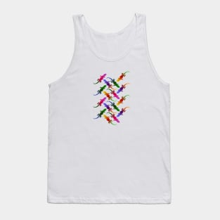 Colorful Seamless Gecko Pattern Tank Top